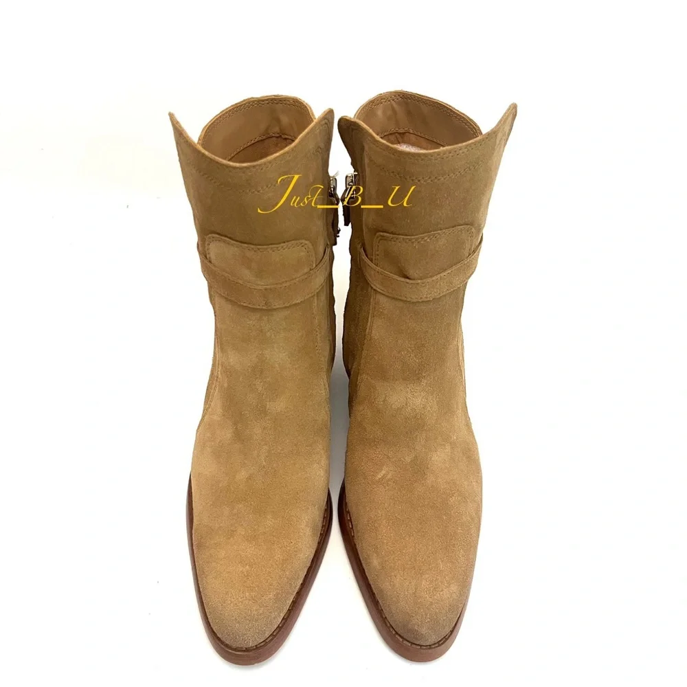 Sam Edelman | Pointed Toe | Block Heels | Zip Ankle Boots